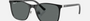 Ray-Ban Junior RJ9551S 295/81 square sunglasses for kids in full rim metal, with polished black on silver
  frame, and dark grey polarized lenses. 48mm in lens size, 16mm in bridge size, and 125mm in temple length.