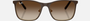 Ray-Ban Junior RJ9551S 297/13 square sunglasses for kids in full rim metal, with brown frame, and brown gradient lenses. 48mm in lens size, 16mm in bridge size, and 125mm in temple length.