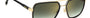 Carrera 256/S RHL rectangular sunglasses for men in full rim metal, with black gold frame, and gradient green lenses. 58mm in lens size, 18mm in bridge size, and 140mm in temple length.