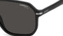 Carrera 302/S 003 square sunglasses for men in full rim plastic, with matte black frame, and grey lenses. 59mm in lens size, 15mm in bridge size, and 145mm in temple length.