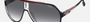 Carrera 1057/S OIT pilot sunglasses for men in full rim plastic, with black red frame, and gradient grey lenses. 64mm in lens size, 11mm in bridge size, and 135mm in temple length.