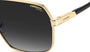 Carrera 1055/S 2M2 pilot sunglasses for men in full rim metal, with gold frame, and grey gradient lenses. 62mm in lens size, 15mm in bridge size, and 145mm in temple length.