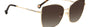 Carolina Herrera HER 0133/S 000 butterfly sunglasses for women in full rim metal, with rose gold frame, and gradient brown lenses. 59mm in lens size, 17mm in bridge size, and 145mm in temple length.