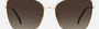 Carolina Herrera HER 0133/S 000 butterfly sunglasses for women in full rim metal, with rose gold frame, and gradient brown lenses. 59mm in lens size, 17mm in bridge size, and 145mm in temple length.