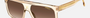 Carrera 1061/S 10A rectangular sunglasses for unisex in full rim plastic, with transparent beige frame, and gradient brown lenses. 59mm in lens size, 16mm in bridge size, and 145mm in temple length.