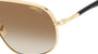 Carrera 318/S J5G pilot sunglasses for men in full rim metal, with gold frame, and gradient brown lenses. 60mm in lens size, 16mm in bridge size, and 145mm in temple length.