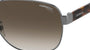 Carrera C FLEX 02/G/S TZ2 rectangular sunglasses for men in full rim metal, with dark ruthenium silver frame, and gradient grey brown lenses. 60mm in lens size, 17mm in bridge size, and 145mm in temple length.