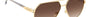 Carrera 1067/S 2F7 pilot sunglasses for men in full rim metal, with gold frame, and gradient brown lenses. 62mm in lens size, 14mm in bridge size, and 145mm in temple length.
