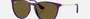 Ray-Ban Junior Erika Kids RJ9060S 717973 phantos sunglasses for kids in full rim injected, with rubber violet frame, and dark brown lenses. 50mm in lens size, 15mm in bridge size, and 130mm in temple length.