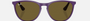 Ray-Ban Junior Erika Kids RJ9060S 717973 phantos sunglasses for kids in full rim injected, with rubber violet frame, and dark brown lenses. 50mm in lens size, 15mm in bridge size, and 130mm in temple length.