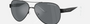 Armani Exchange AX2034S 60636G pilot sunglasses for unisex in full rim metal, with matte black frame, and dark grey mirror lenses. 59mm in lens size, 14mm in bridge size, and 145mm in temple length.