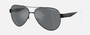 Armani Exchange AX2034S 60636G pilot sunglasses for unisex in full rim metal, with matte black frame, and dark grey mirror lenses. 59mm in lens size, 14mm in bridge size, and 145mm in temple length.