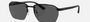 Armani Exchange AX2048S 600087 irregular sunglasses for men in full rim metal, with matte black frame, and dark grey lenses. 59mm in lens size, 16mm in bridge size, and 145mm in temple length.