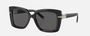 Tiffany TF4199 8001S4 butterfly sunglasses for women in full rim acetate, with black frame, and dark grey lenses. 53mm in lens size, 18mm in bridge size, and 140mm in temple length.