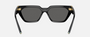 Tiffany TF4205U 8001S4 irregular sunglasses for women in full rim injected, with black frame, and grey gradient lenses. 56mm in lens size, 14mm in bridge size, and 140mm in temple length.