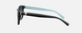 Tiffany TF4237B 80019S cat eye sunglasses for women in full rim acetate, with black frame, and blue gradient lenses. 55mm in lens size, 17mm in bridge size, and 140mm in temple length.