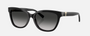 Tiffany TF4237B 80013C cat eye sunglasses for women in full rim acetate, with black frame, and grey gradient lenses. 55mm in lens size, 17mm in bridge size, and 140mm in temple length.