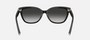 Tiffany TF4237B 80013C cat eye sunglasses for women in full rim acetate, with black frame, and grey gradient lenses. 55mm in lens size, 17mm in bridge size, and 140mm in temple length.