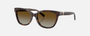 Tiffany TF4237B 8015T5 cat eye sunglasses for women in full rim acetate, with havana frame, and brown gradient lenses. 55mm in lens size, 17mm in bridge size, and 140mm in temple length.