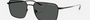 Armani Exchange AX2053S 600087 rectangular sunglasses for men in full rim metal, with matte gunmetal frame, and light grey lenses. 57mm in lens size, 17mm in bridge size, and 136mm in temple length.