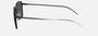 Armani Exchange AX2053S 600087 rectangular sunglasses for men in full rim metal, with matte gunmetal frame, and light grey lenses. 57mm in lens size, 17mm in bridge size, and 136mm in temple length.