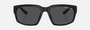 Armani Exchange AX4142SU 807887 square sunglasses for men in full rim plastic, with matte black frame, and dark grey polarized lenses. 61mm in lens size, 17mm in bridge size, and 135mm in temple length.