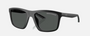 Armani Exchange AX4149SU 805887 square sunglasses for men in full rim plastic, with matte black frame, and dark grey lenses. 56mm in lens size, 18mm in bridge size, and 132mm in temple length.
