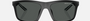Armani Exchange AX4149SU 805887 square sunglasses for men in full rim plastic, with matte black frame, and dark grey lenses. 56mm in lens size, 18mm in bridge size, and 132mm in temple length.