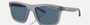 Armani Exchange AX4149SU 836380 square sunglasses for men in full rim plastic, with opaque grey frame, and dark blue lenses. 56mm in lens size, 18mm in bridge size, and 132mm in temple length.