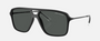 Armani Exchange AX4150SU 805887 pilot sunglasses for men in full rim plastic, with matte black frame, and dark grey lenses. 59mm in lens size, 15mm in bridge size, and 139mm in temple length.