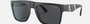 Armani Exchange AX4113S 807887 rectangular sunglasses for men in full rim plastic, with matte black frame, and dark grey lenses. 55mm in lens size, 18mm in bridge size, and 145mm in temple length.