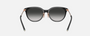 Tiffany TF4243D 80013C round sunglasses for women in full rim acetate, with black frame, and grey gradient lenses. 55mm in lens size, 19mm in bridge size, and 145mm in temple length.