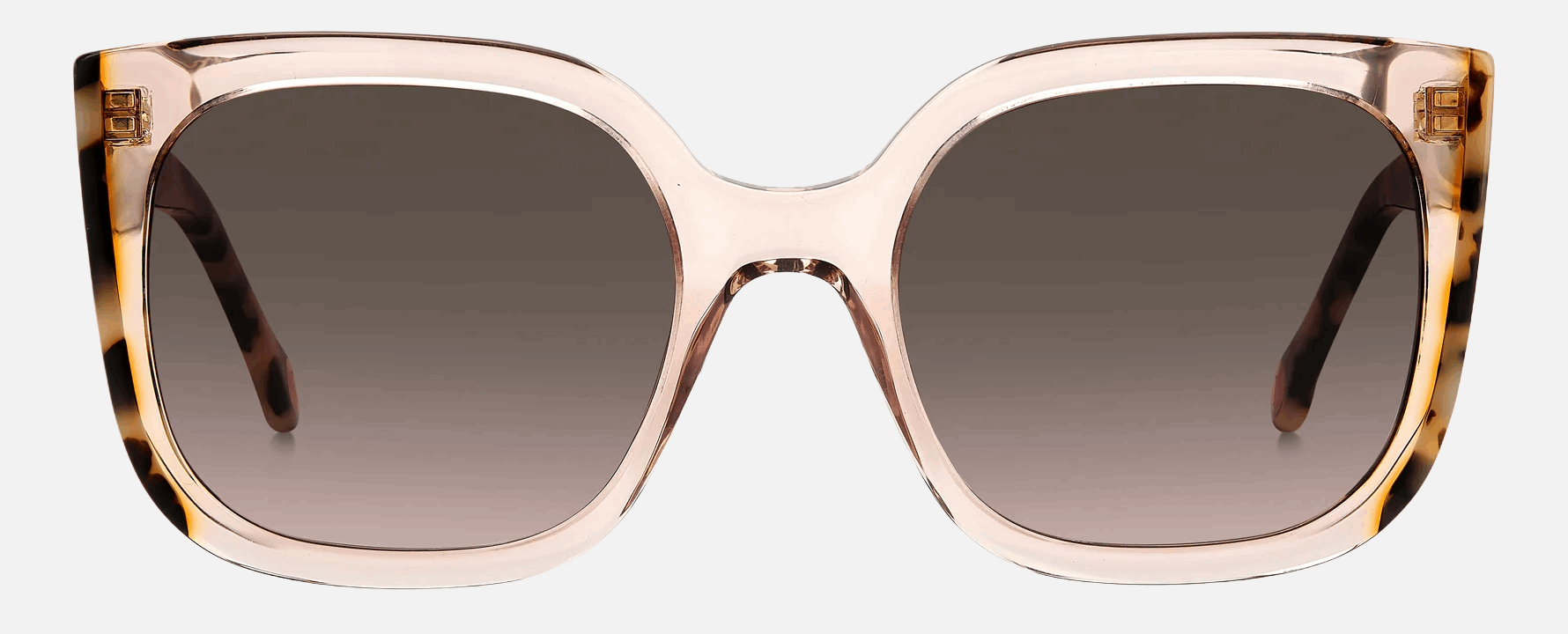 Carolina Herrera HER 0128/S L93/HA  women's full rim cat eye sunglasses in nude havana frame and brown gradient lenses, with 54mm lens size, 21mm bridge size, and 145mm temple size. Available in Dubai, UAE.