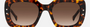 Carolina Herrera HER 0186/S C9K/HA  women's full rim rectangle sunglasses in havana white frame and brown gradient lenses, with 52mm lens size, 22mm bridge size, and 145mm temple size. Available in Dubai, UAE.