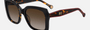 Carolina Herrera HER 0258/G/S 086/HA  women's full rim square sunglasses in havana frame and brown gradient lenses, with 54mm lens size, 20mm bridge size, and 140mm temple size. Available in Dubai, UAE.