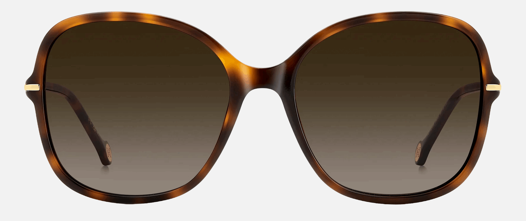 Carolina Herrera HER 0269/S 086/HA  women's full rim square sunglasses in havana frame and brown gradient lenses, with 58mm lens size, 18mm bridge size, and 135mm temple size. Available in Dubai, UAE.