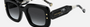 Carolina Herrera HER 0313/S 807/9O  women's full rim square sunglasses in black frame and dark grey gradient lenses, with 49mm lens size, 26mm bridge size, and 145mm temple size. Available in Dubai, UAE.