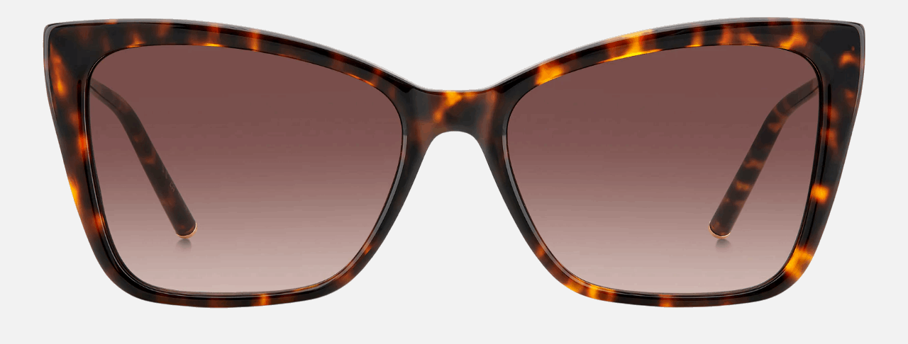 Carolina Herrera HER 0180/S 2IK/HA  women's full rim cat eye sunglasses in havana gold frame and brown gradient lenses, with 57mm lens size, 17mm bridge size, and 145mm temple size. Available in Dubai, UAE.