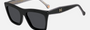 Carolina Herrera HER 0226/S BSC/IR  women's full rim square sunglasses in black silver frame and grey lenses, with 53mm lens size, 19mm bridge size, and 145mm temple size. Available in Dubai, UAE.