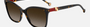 Carolina Herrera HER 0273/S 086/HA  women's full rim square sunglasses in havana frame and brown gradient lenses, with 56mm lens size, 17mm bridge size, and 145mm temple size. Available in Dubai, UAE.