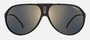 Carrera HOT65 I46  unisex's full rim navigator sunglasses in matte black gold frame and grey bronze mirror lenses, with 63mm lens size, 11mm bridge size, and 135mm temple size. Available in Dubai, UAE.