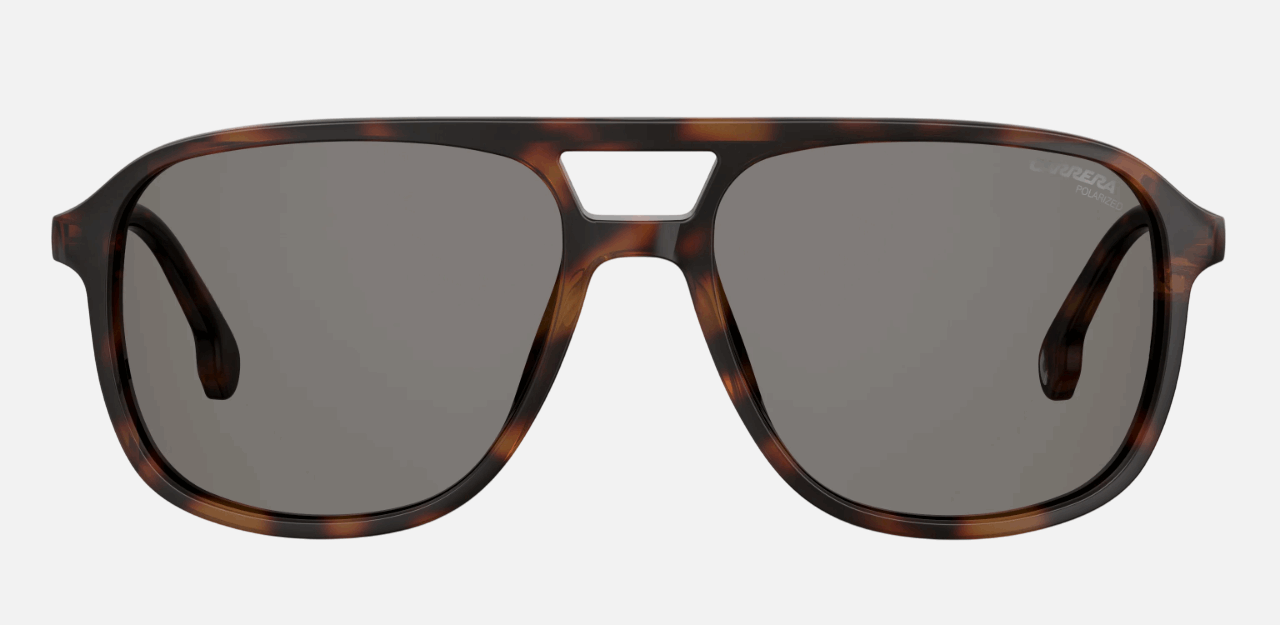 Carrera 173/N/S WR9 men's full rim pilot sunglasses in brown havana frame and grey polarized lenses, with 56 mm lens size, 17 mm bridge size, and 145 mm temple size. Available in Dubai, UAE.