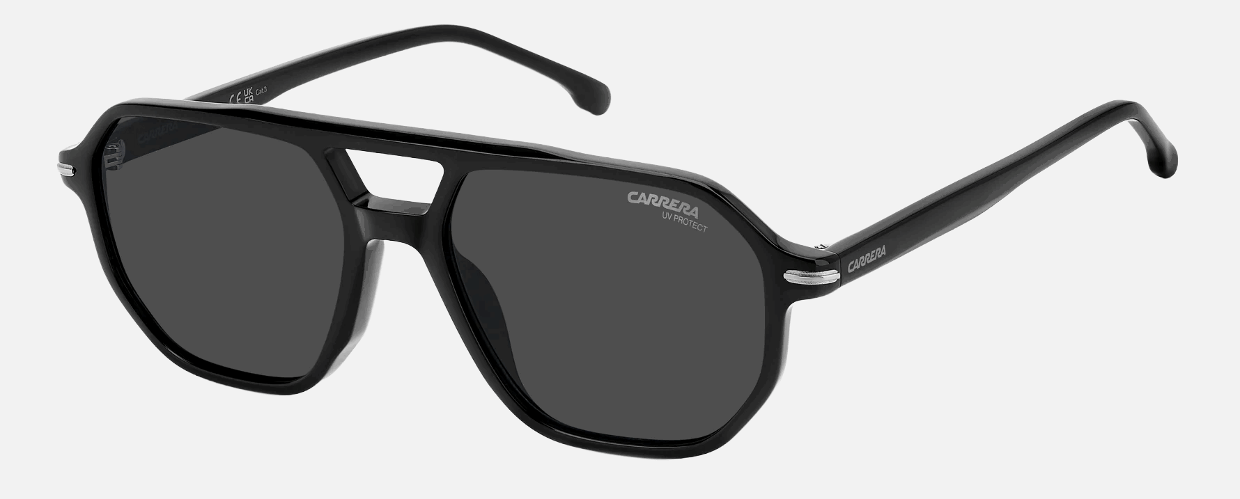 Carrera 341/S 284 - Black Ruthenium/Grey Men's Sunglasses, Rectangle