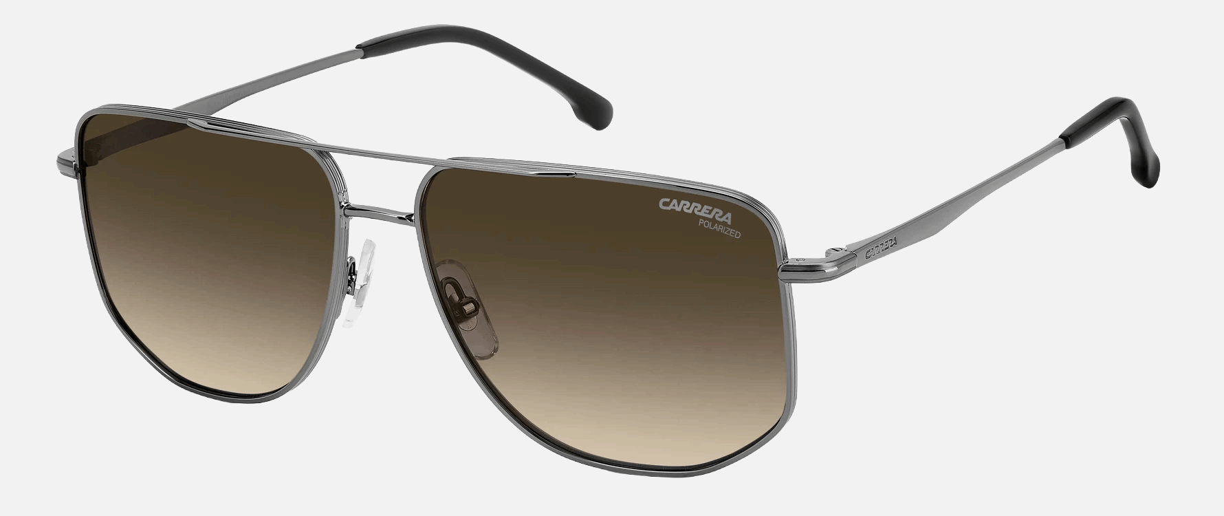 Carrera 355/S V81 - Black/Brown Gradient Polarized Men's Sunglasses, Rectangle