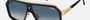 Carrera CA 1053/S/TI 80S - Black White/Dark Blue Gradient Men's Sunglasses, Rectangle