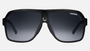 Carrera CARRERA 33 807/PT  men's full rim square sunglasses in black frame and grey gradient lenses, with 62mm lens size, 11mm bridge size, and 140mm temple size. Available in Dubai, UAE.