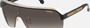 Carrera TOPCAR 1/N 2M2  men's semi-rimless mask sunglasses in black gold frame and brown gradient lenses, with 99mm lens size, 1mm bridge size, and 115mm temple size. Available in Dubai, UAE.