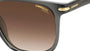 Carrera 300/S KB7 unisex's full rim square sunglasses in a transparent grey plastic frame with gradient brown lenses. Features a 54 mm lens size, 18 mm bridge size, and 145 mm temple length. Available in Dubai, UAE.