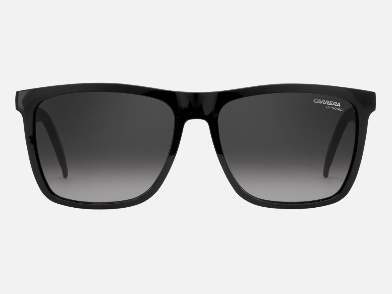 Carrera 5041/S 807 black sunglasses with gradient lenses on a white background facing front