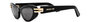 Christian Dior CDIOR B1U 10A0 cat-eye sunglasses for women in full rim acetate, with black frame, and grey lenses. 50mm in lens size, 16mm in bridge size, and 135mm in temple length.